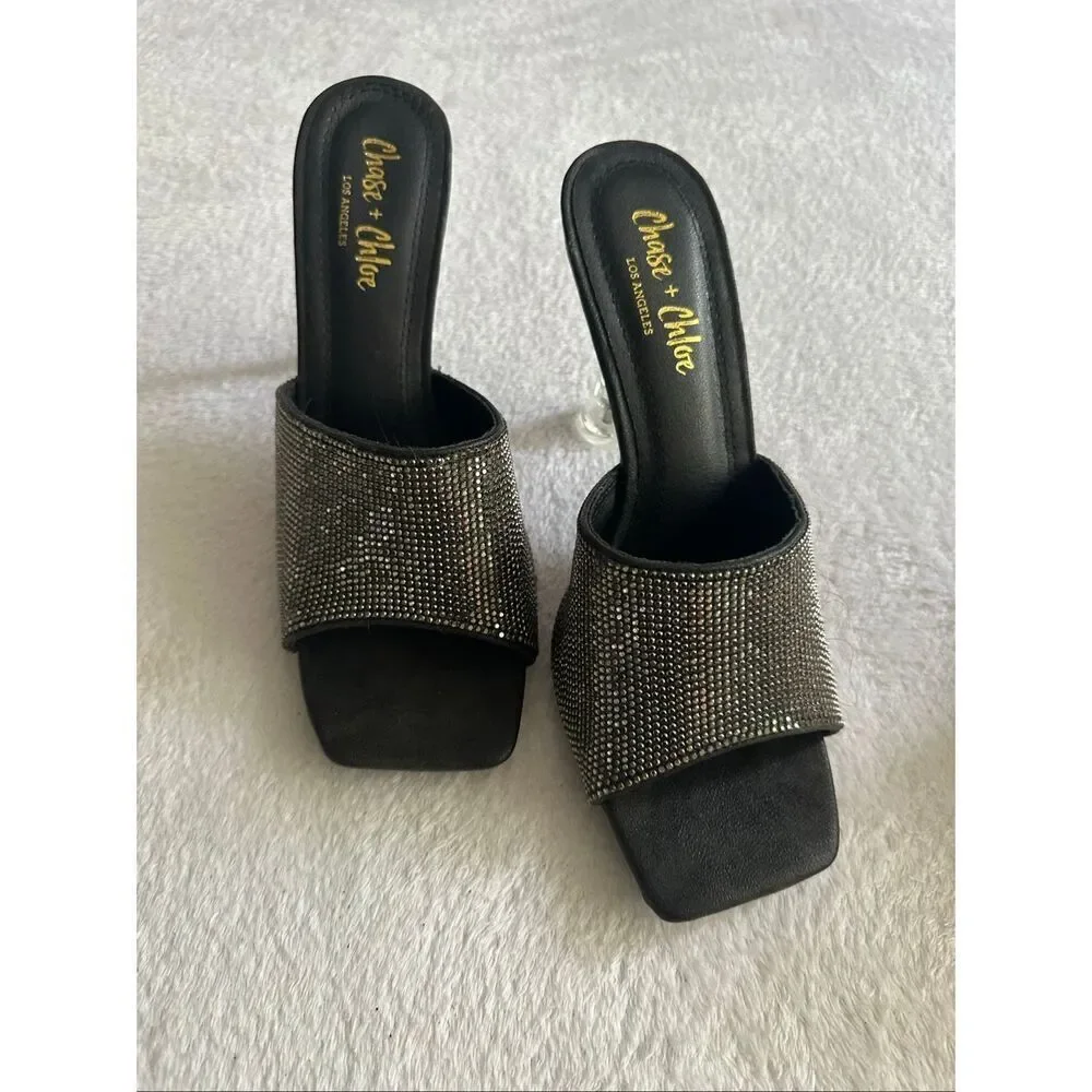 CHASE AND CHLOE Ira Rhinestone Sandal size 8.5